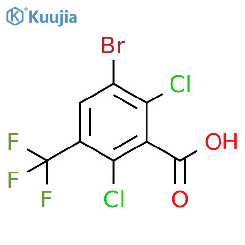 Benzoic acid, 3-bromo-2,6-dichloro-5-(trifluoromethyl)- structure