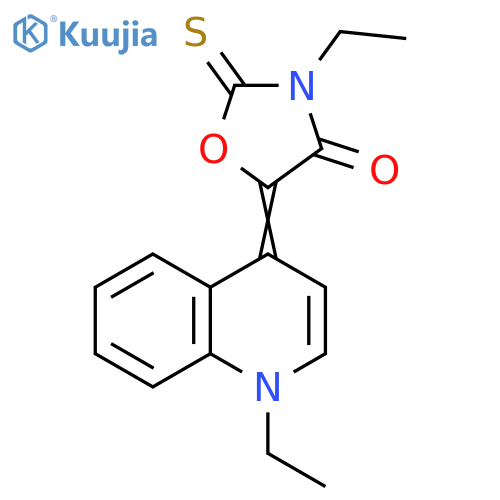 4-Oxazolidinone, 3-ethyl-5-(1-ethyl-4(1H)-quinolinylidene)-2-thioxo- structure