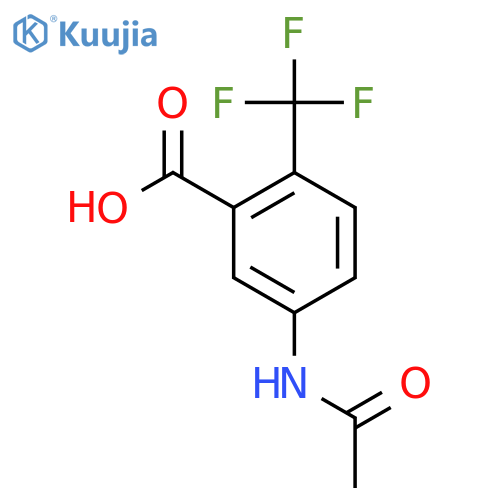 5-acetamido-2-(trifluoromethyl)benzoic acid structure