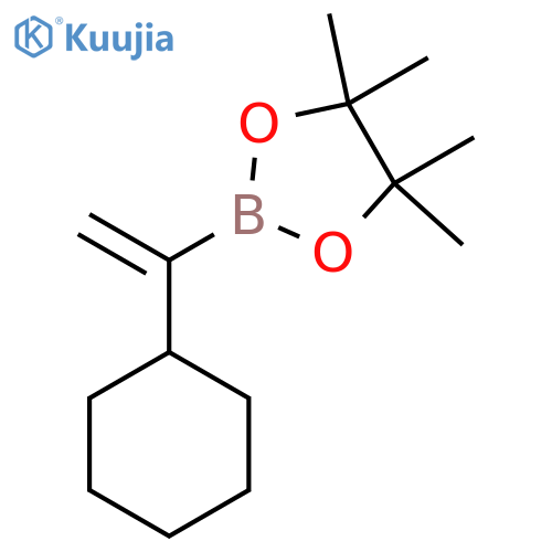 2-(1-cyclohexylethenyl)-4,4,5,5-tetramethyl-1,3,2-dioxaborolane structure