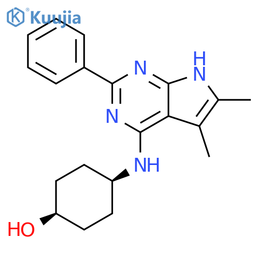 Cyclohexanol,4-[(5,6-dimethyl-2-phenyl-1H-pyrrolo[2,3-d]pyrimidin-4-yl)amino]-, cis- structure