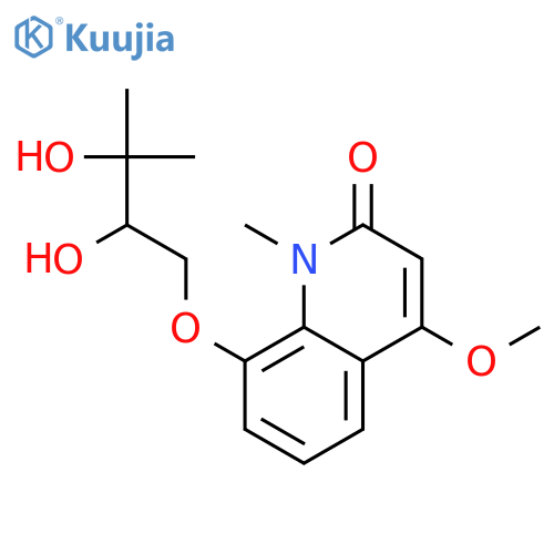 2(1H)-Quinolinone,8-(2,3-dihydroxy-3-methylbutoxy)-4-methoxy-1-methyl- structure