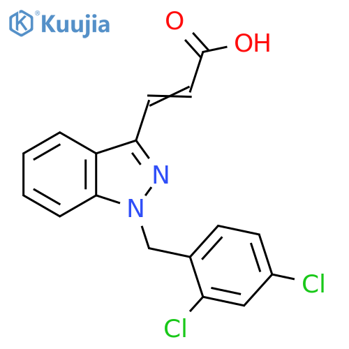 2-Propenoic acid, 3-[1-[(2,4-dichlorophenyl)methyl]-1H-indazol-3-yl]- structure