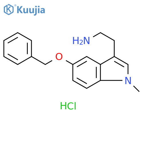 1H-Indole-3-ethanamine, 1-methyl-5-(phenylmethoxy)-, hydrochloride (1:1) structure