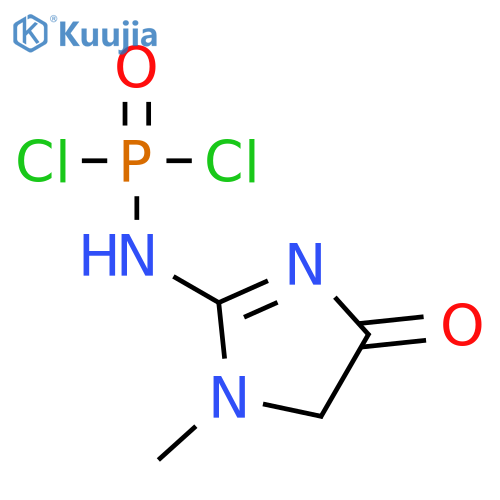(1-Methyl-4-oxo-4,5-dihydro-1H-imidazol-2-yl)phosphoramidic dichloride structure
