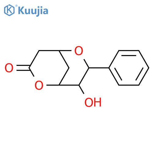 8-Hydroxy-7-phenyl-2,6-dioxabicyclo[3.3.1]nonan-3-one; (4R,6R,7R,8S)-form structure
