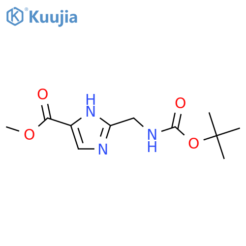 N-TERT-BUTOXYCARBONYL-2-AMINOMETHYL-IMIDAZOLE-4-CARBOXYLIC ACID METHYL ESTER structure