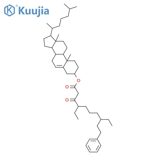 4,8-Diethyl-10-phenyldecanoic acid; 3-Oxo, cholesteryl ester structure