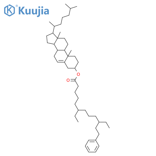 6,10-Diethyl-12-phenyldodecanoic acid; Cholesteryl ester structure