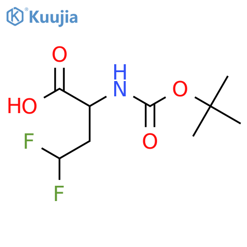 2-{[(tert-butoxy)carbonyl]amino}-4,4-difluorobutanoic acid structure