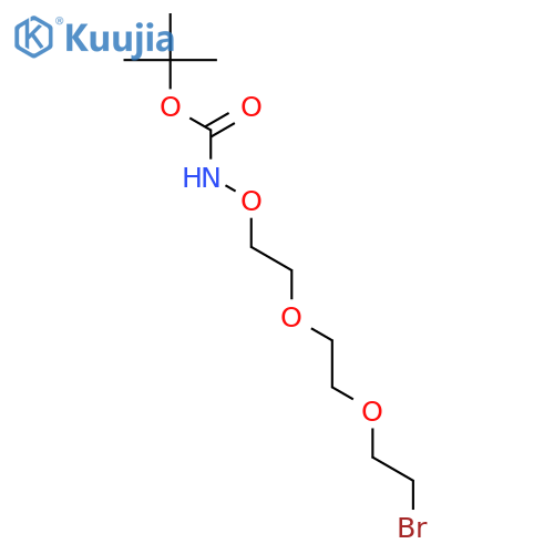 3,6,9-Trioxa-2-azaundecanoic acid, 11-bromo-, 1,1-dimethylethyl ester structure