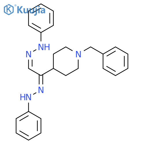 4-Piperidineacetaldehyde,a-(2-phenylhydrazinylidene)-1-(phenylmethyl)-,2-phenylhydrazone structure