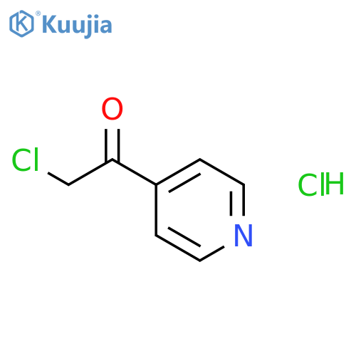 2-chloro-1-(4-pyridyl)ethanone;hydrochloride structure