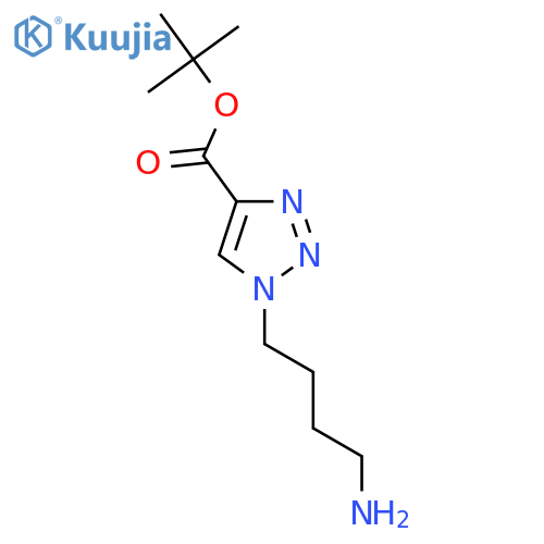 tert-butyl 1-(4-aminobutyl)-1H-1,2,3-triazole-4-carboxylate structure