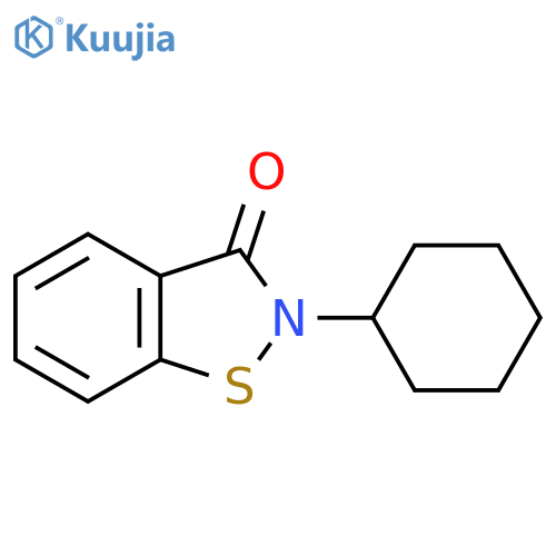 1,2-Benzisothiazol-3(2H)-one, 2-cyclohexyl- structure