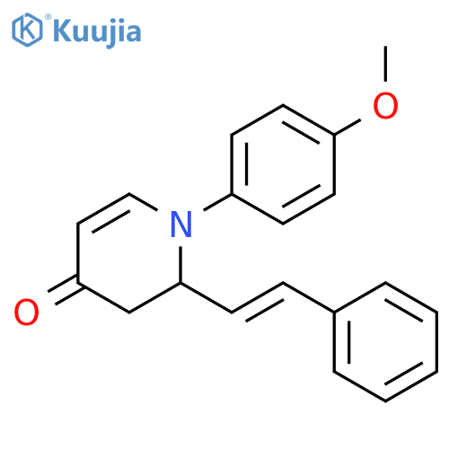 4(1H)-Pyridinone, 2,3-dihydro-1-(4-methoxyphenyl)-2-(2-phenylethenyl)- structure
