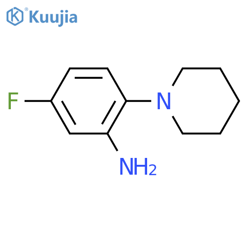 5-fluoro-2-piperidin-1-ylaniline structure