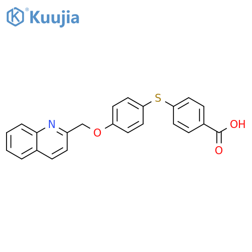4-[4-(2-Quinolinylmethoxy)phenylsulfanyl]benzoic acid structure