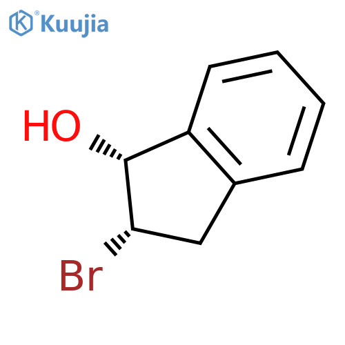 rac-(1R,2S)-2-bromo-2,3-dihydro-1H-inden-1-ol structure
