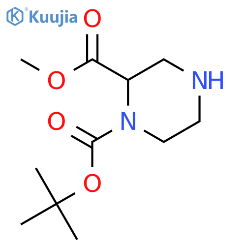 1-tert-butyl 2-methyl (2R)-piperazine-1,2-dicarboxylate structure