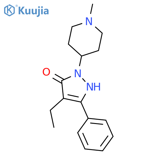 3H-Pyrazol-3-one,4-ethyl-1,2-dihydro-2-(1-methyl-4-piperidinyl)-5-phenyl- structure