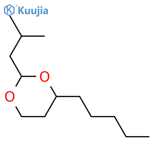 2-(2-Methylpropyl)-4-pentyl-1,3-dioxane; (2S,4R)-form structure