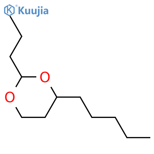 4-Pentyl-2-propyl-1,3-dioxane; (2R,4R)-form structure