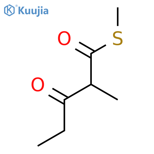 Pentanethioic acid, 2-methyl-3-oxo-, S-methyl ester structure