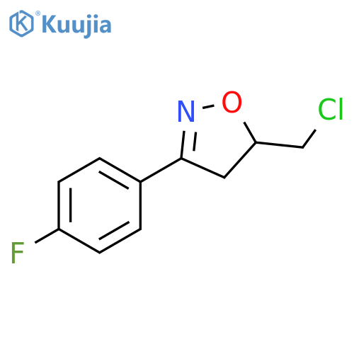 5-(chloromethyl)-3-(4-fluorophenyl)-4,5-dihydro-1,2-oxazole structure