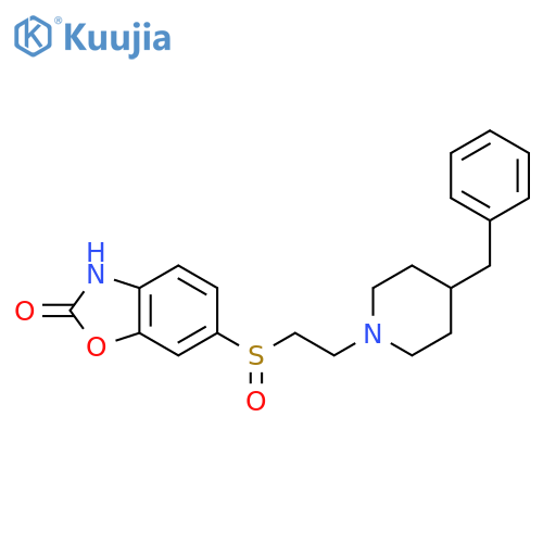 2(3H)-Benzoxazolone,6-[[2-[4-(phenylmethyl)-1-piperidinyl]ethyl]sulfinyl]- structure