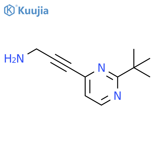 3-(2-Tert-butylpyrimidin-4-yl)prop-2-yn-1-amine structure