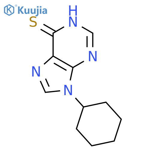 6H-Purine-6-thione,9-cyclohexyl-1,9-dihydro- structure