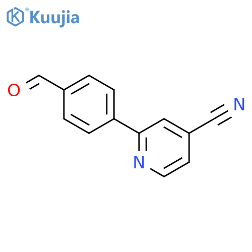 2-(4-Formylphenyl)isonicotinonitrile structure