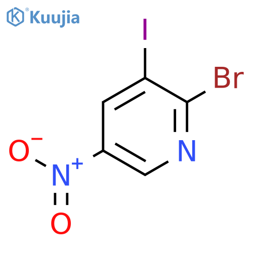 2-Bromo-3-iodo-5-nitropyridine structure