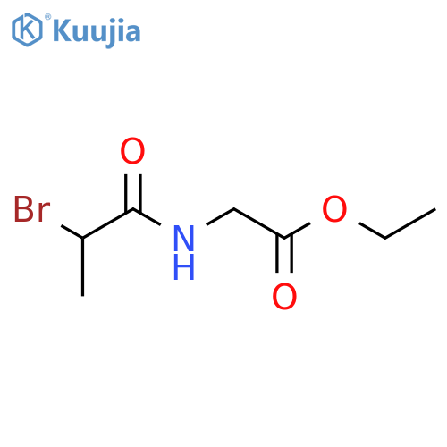 Glycine,N-(2-bromo-1-oxopropyl)-, ethyl ester structure