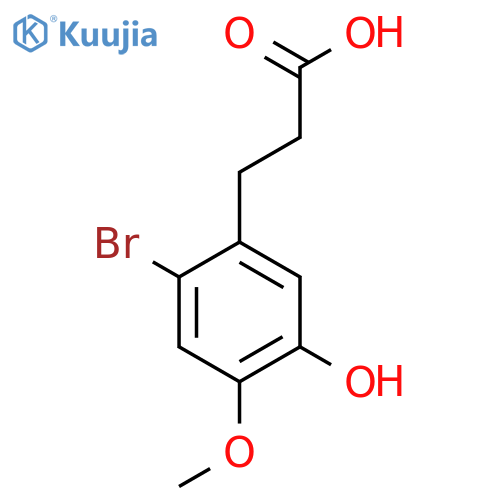 3-(2-bromo-5-hydroxy-4-methoxyphenyl)propanoic acid structure