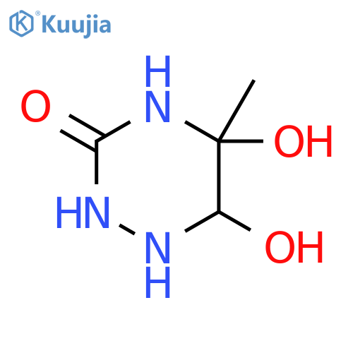 1,2,4-Triazin-3(2H)-one,tetrahydro-5,6-dihydroxy-5-methyl- structure