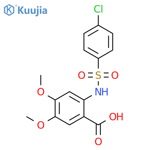 Benzoic acid, 2-[[(4-chlorophenyl)sulfonyl]amino]-4,5-dimethoxy- structure