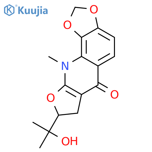 1,3-Dioxolo[4,5-h]furo[2,3-b]quinolin-6(8H)-one,7,10-dihydro-8-(1-hydroxy-1-methylethyl)-10-methyl-, (8R)- structure