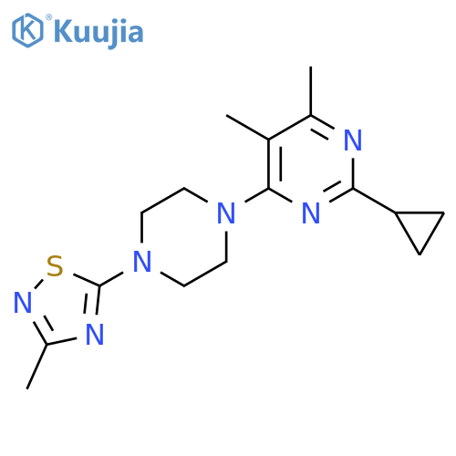2-Cyclopropyl-4,5-dimethyl-6-[4-(3-methyl-1,2,4-thiadiazol-5-yl)piperazin-1-yl]pyrimidine structure