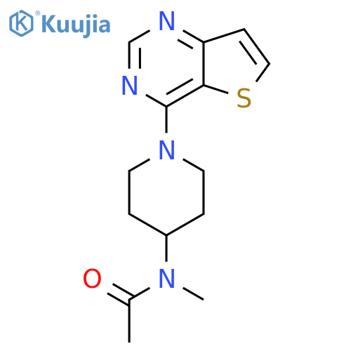 N-methyl-N-(1-{thieno[3,2-d]pyrimidin-4-yl}piperidin-4-yl)acetamide structure