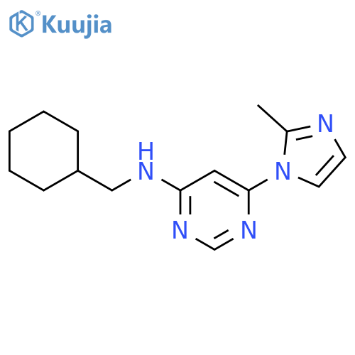 N-(cyclohexylmethyl)-6-(2-methyl-1H-imidazol-1-yl)pyrimidin-4-amine structure