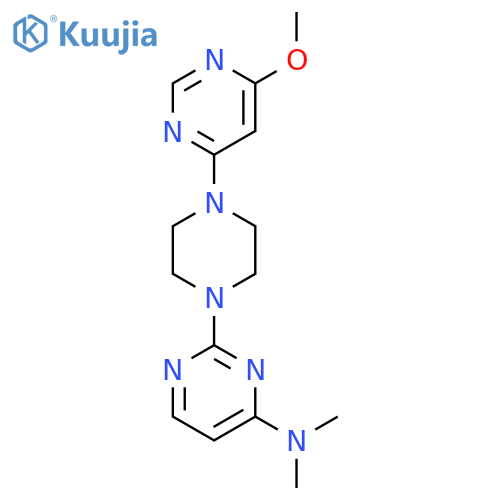2-[4-(6-methoxypyrimidin-4-yl)piperazin-1-yl]-N,N-dimethylpyrimidin-4-amine structure