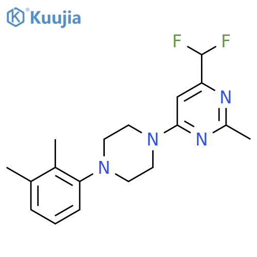 4-(Difluoromethyl)-6-[4-(2,3-dimethylphenyl)piperazin-1-yl]-2-methylpyrimidine structure