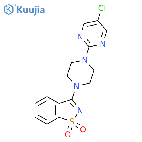 3-[4-(5-Chloropyrimidin-2-yl)piperazin-1-yl]-1lambda6,2-benzothiazole-1,1-dione structure