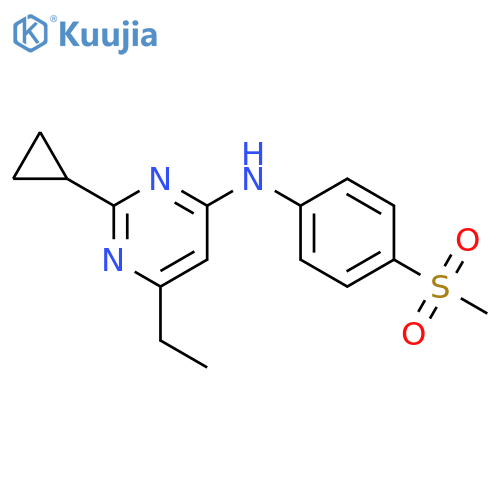2-cyclopropyl-6-ethyl-N-(4-methanesulfonylphenyl)pyrimidin-4-amine structure
