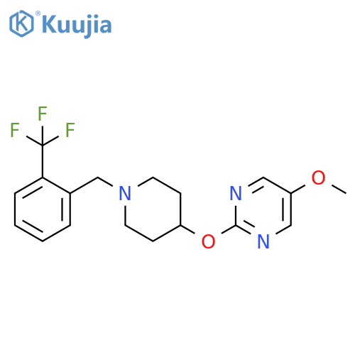 5-methoxy-2-[(1-{[2-(trifluoromethyl)phenyl]methyl}piperidin-4-yl)oxy]pyrimidine structure