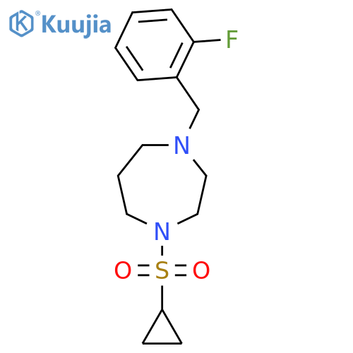 1-(Cyclopropanesulfonyl)-4-[(2-fluorophenyl)methyl]-1,4-diazepane structure