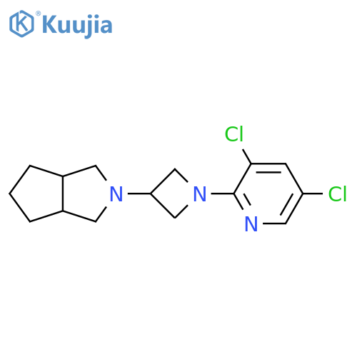 3,5-dichloro-2-(3-{octahydrocyclopentacpyrrol-2-yl}azetidin-1-yl)pyridine structure