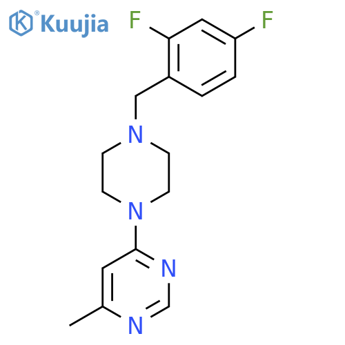 4-{4-[(2,4-Difluorophenyl)methyl]piperazin-1-yl}-6-methylpyrimidine structure